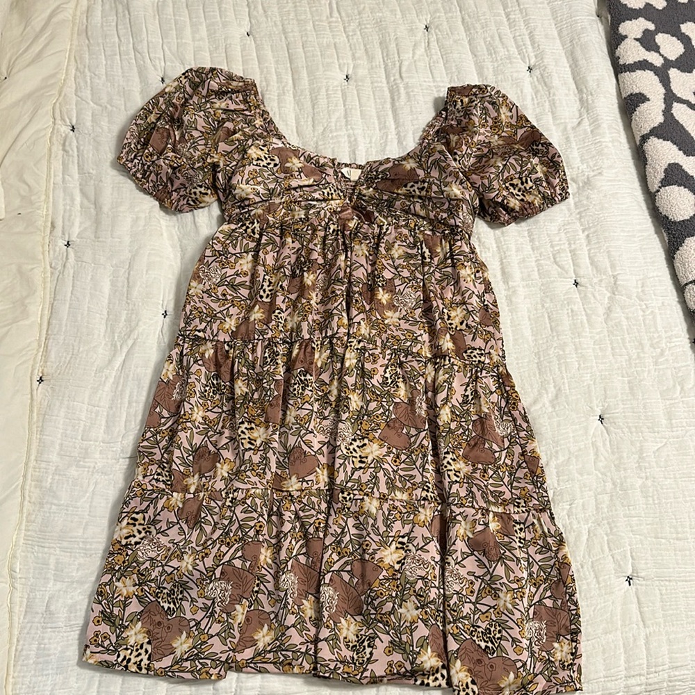 Satin Puff Sleeve dress